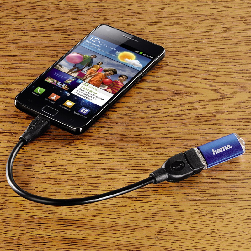 Hama USB-2.0-Adapterkabel, Micro-B-Stecker - A-Buchse