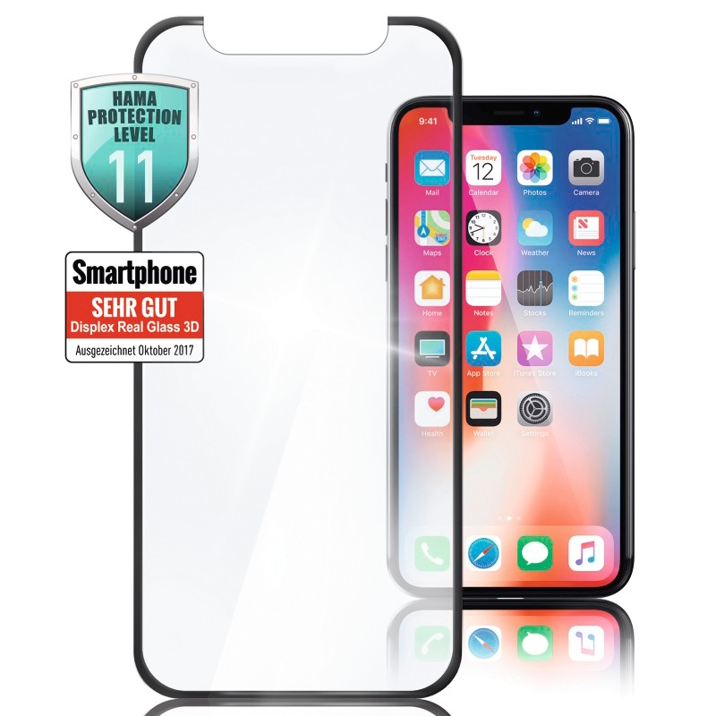 Hama 3D-Full-Screen-Schutzglas für Apple iPhone X