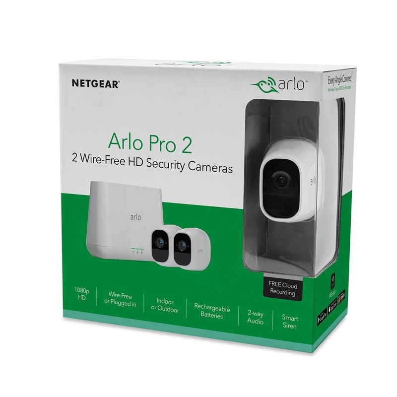 Netgear Arlo Pro 2 VMS4230P wiederaufladbare Smart Home 2 HD-Überwachungs Kamera-Sicherheitssystem