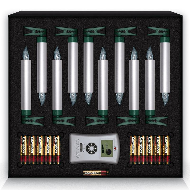 Krinner Lumix Deluxe Basis Set Silber LED-Christbaumbeleuchtung