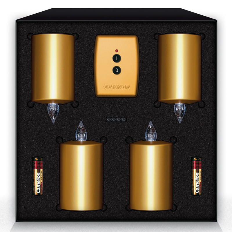 Krinner Lumix LED-Adventskerzen Gold