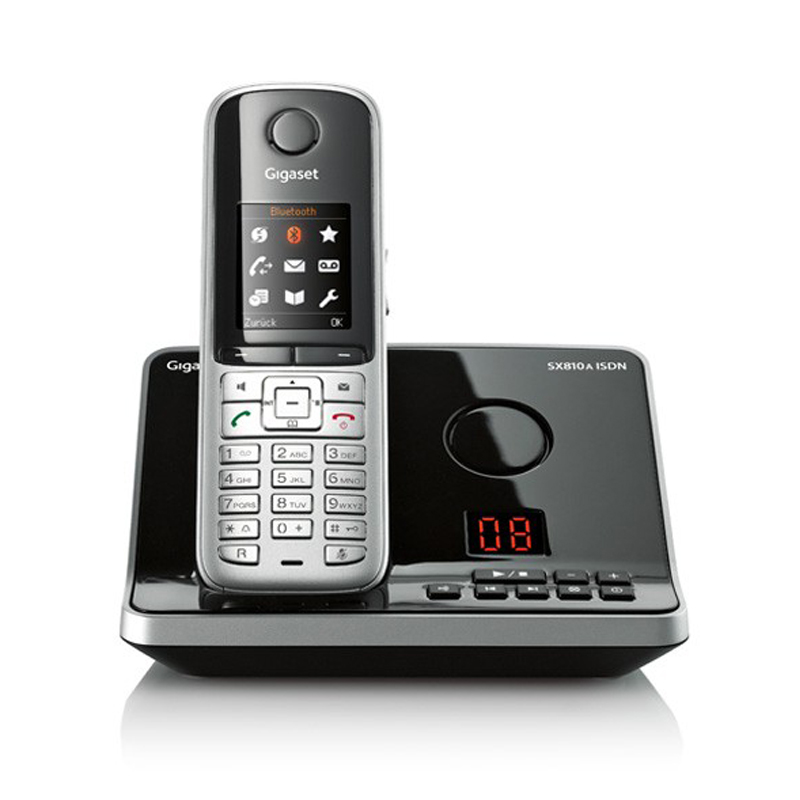 Gigaset SX810A ISDN stahlgrau mit AB Schnurlostelefon