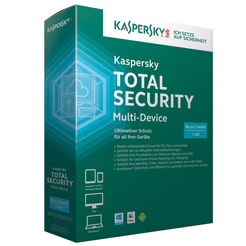 Kaspersky Total Security Multi-Device (Box-Pack) 3 Geräte
