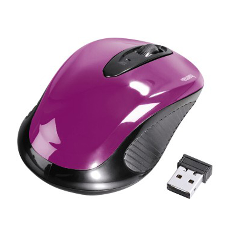 Hama Optische Funkmaus AM-7300 Schwarz/Brombeer