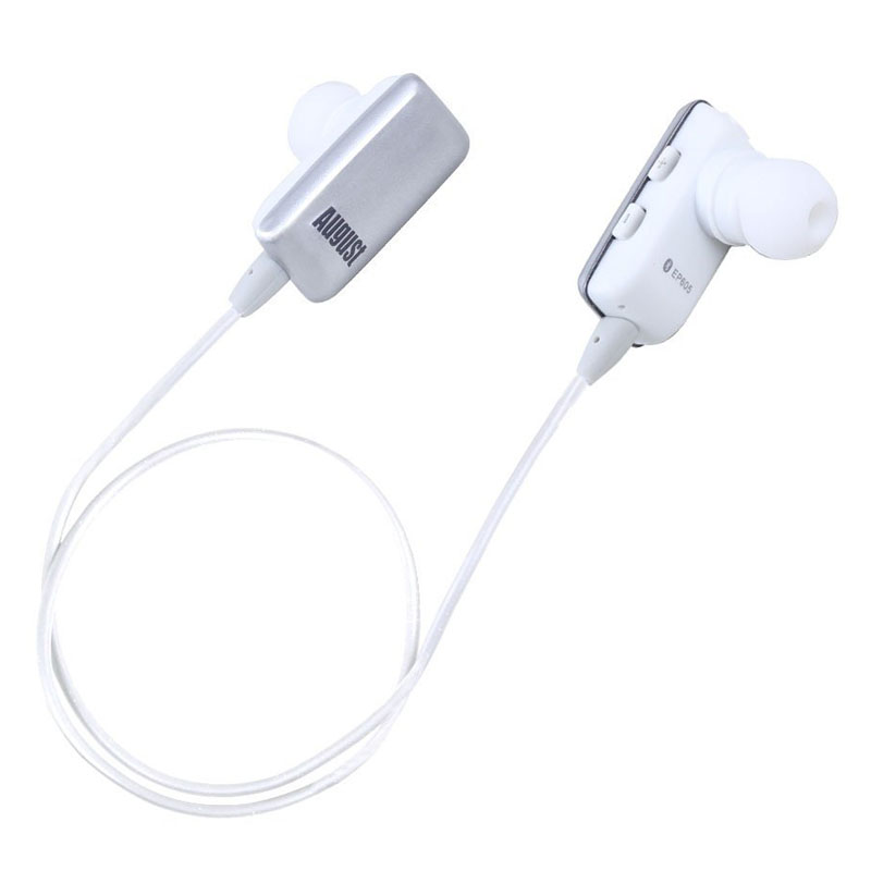 August EP605S in Ear Bluetooth Ohrhörer mit Mikrofon silber