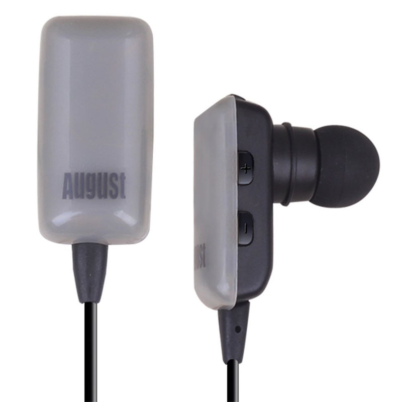 August EP605G in Ear Bluetooth Ohrhörer mit Mikrofon grau