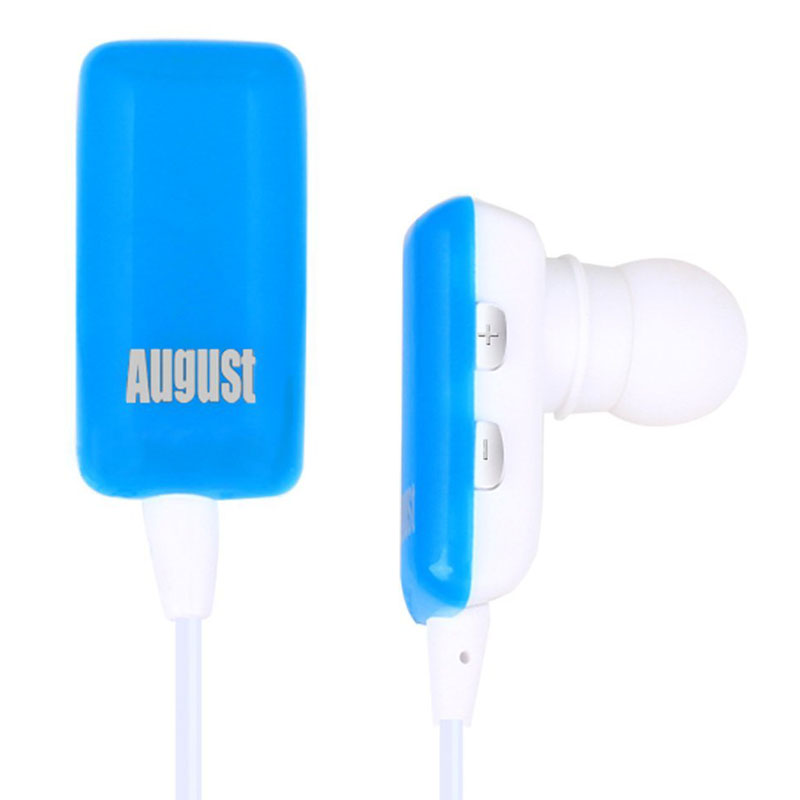 August EP605L in Ear Bluetooth Ohrhörer mit Mikrofon blau