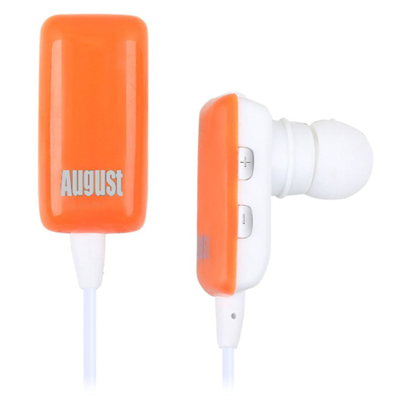 August EP605O in Ear Bluetooth Ohrhörer mit Mikrofon orange