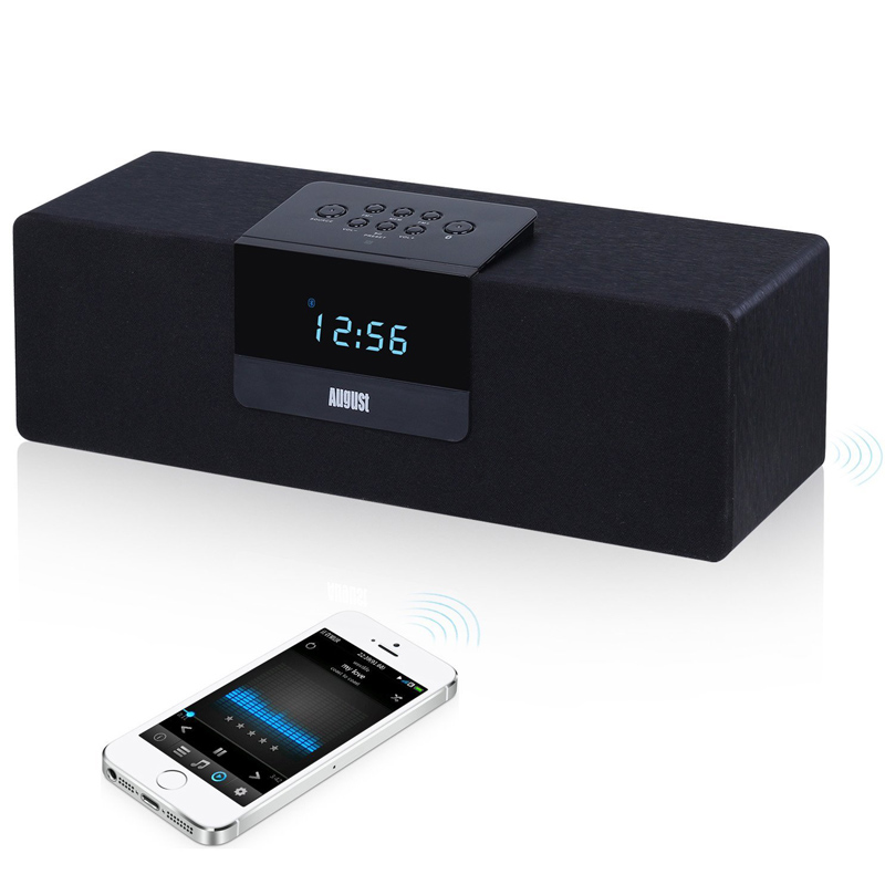 August SE50 30W Bluetooth Lautsprecher mit UKW Radio schwarz