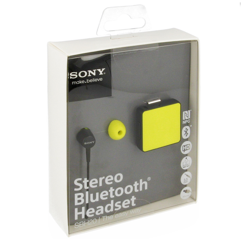 Sony BT Headset Stereo SBH20 lime/schwarz