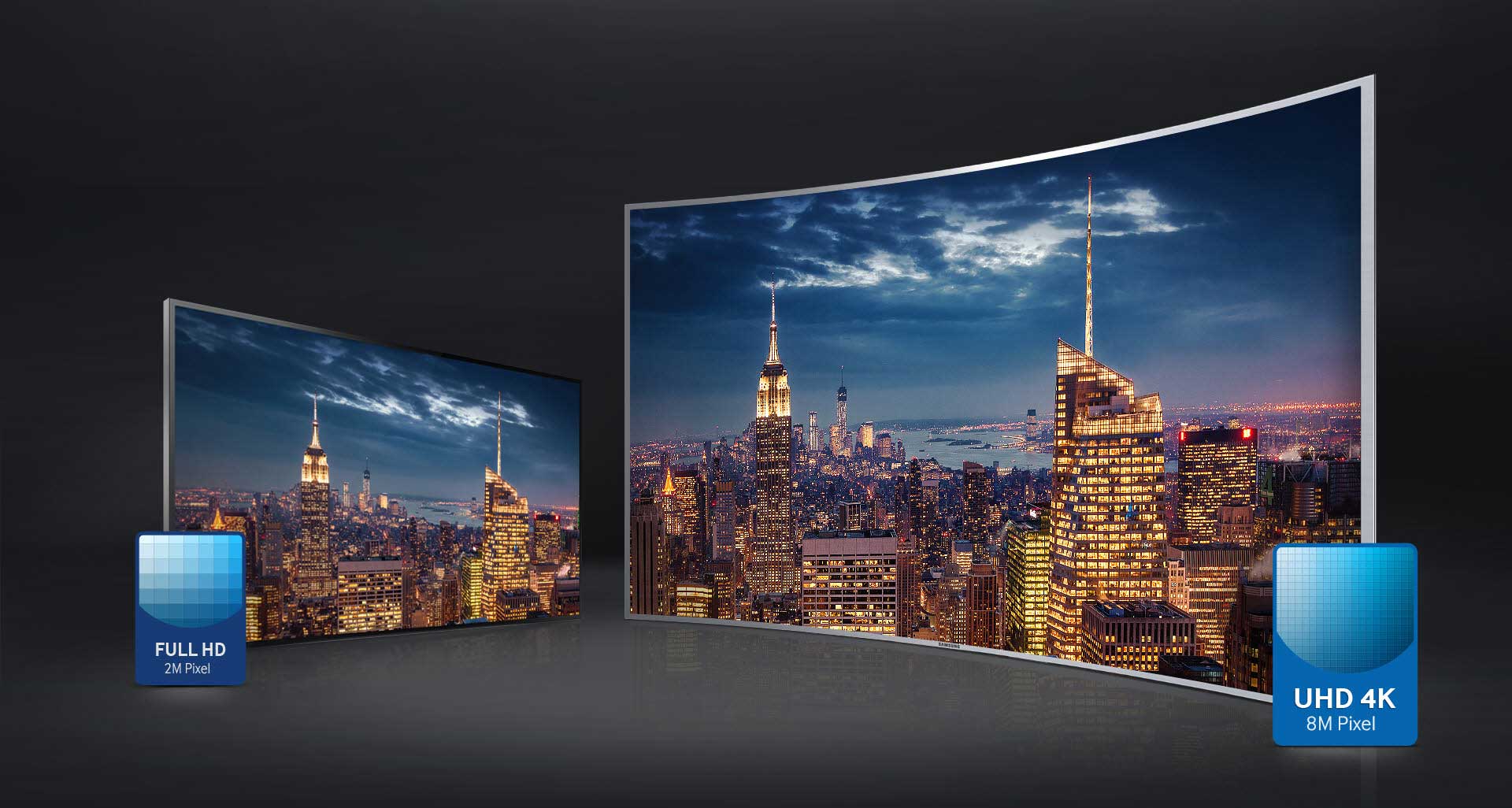 SAMSUNG UE48JS9090QXZG 121cm (48 Zoll) LED-Curved-4K-TV (Premium-Modell)