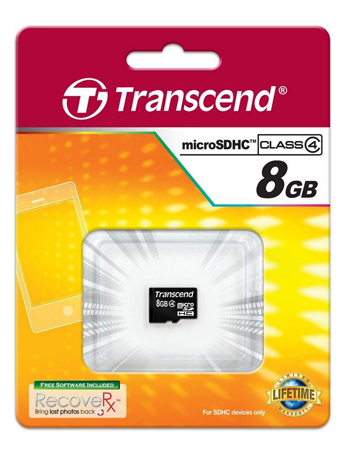 MICRO SD 8GB SDHC Class 4 Transcend
