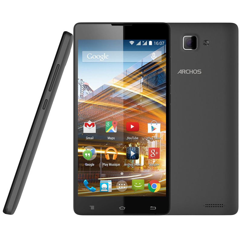 Archos 50b Neon Dual-Sim Handy schwarz inkl. blau&grün Cover