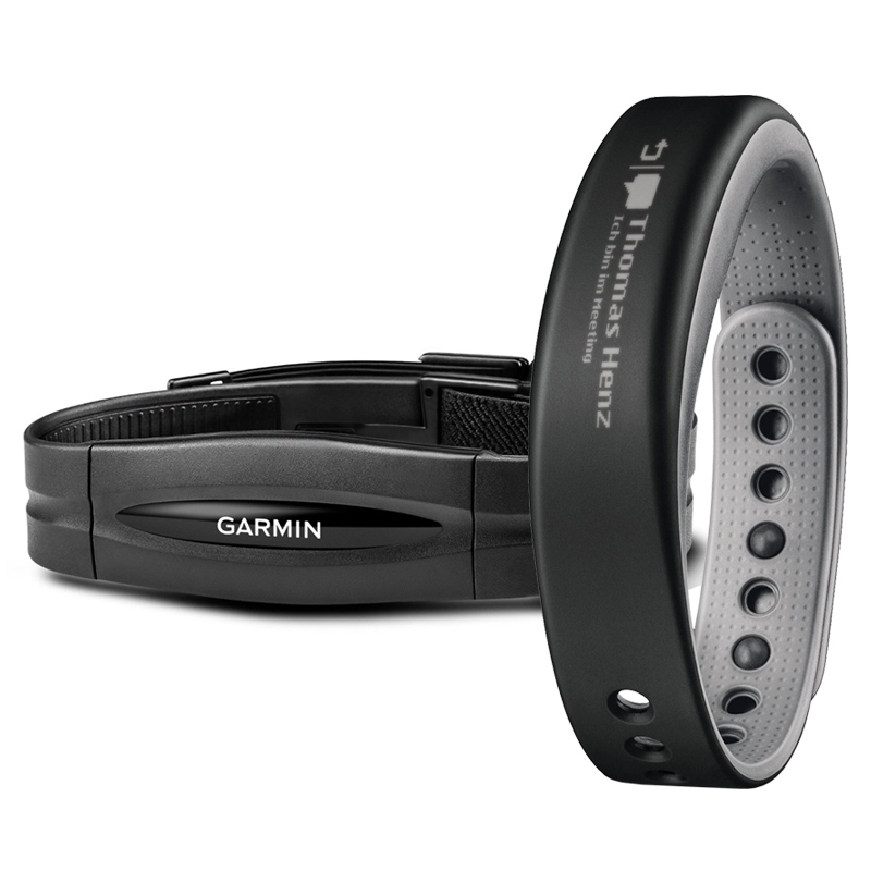 Garmin vivosmart small mit Brustgurt grau