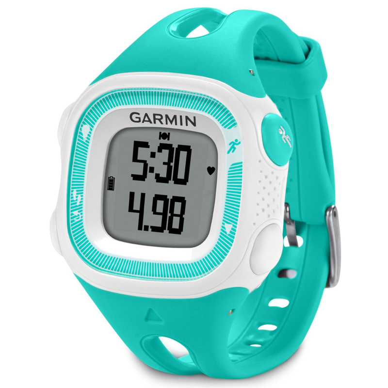 Garmin GPS-Laufuhr Forerunner 15 S inkl. Herzfrequenz-Brustgurt türkis/weiss