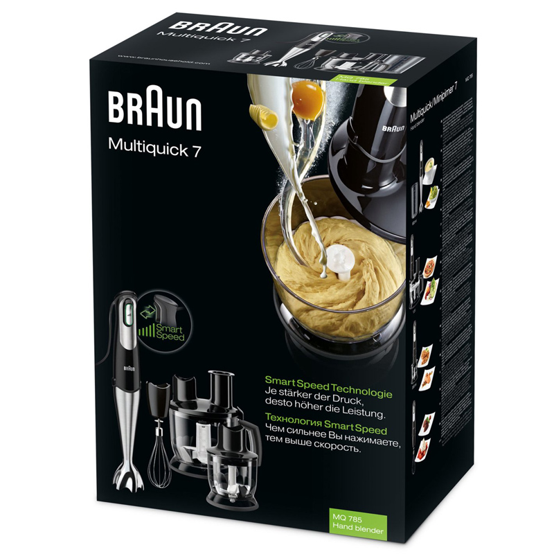Braun MQ 785 Patisserie und Multiquick 7 Stabmixer (750 Watt) schwarz
