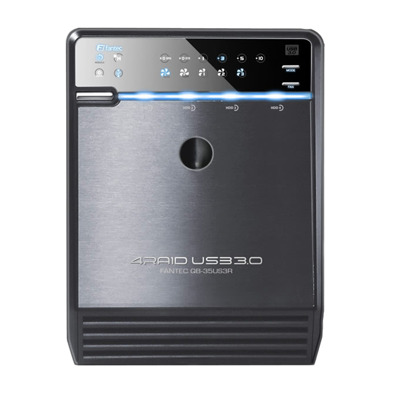 FANTEC QB-35US3R schwarz Gehäuse für 4 Festplatten