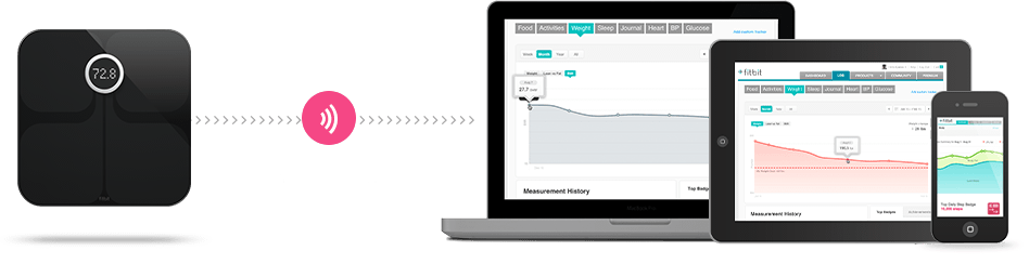 FitBit Aria digitale WiFi Personenwaage white