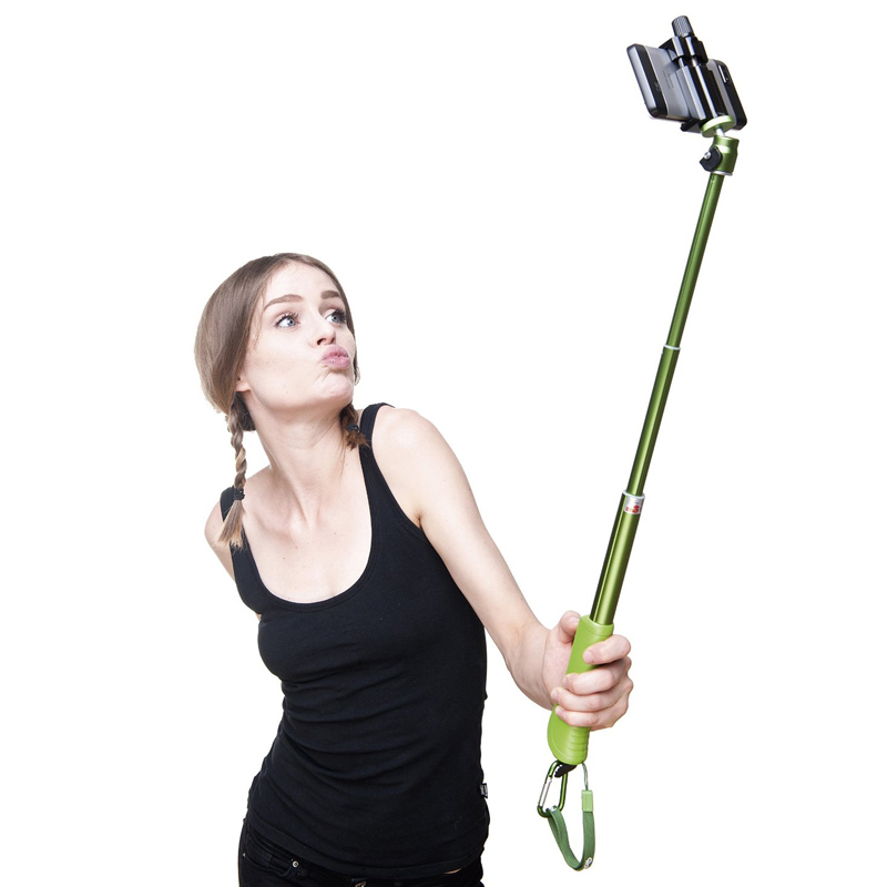 Rollei Selfie Stick Arm Extension mit Bluetooth Auslöser grün