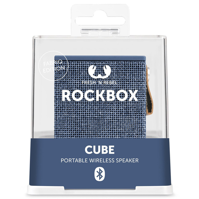 Fresh 'n Rebel Rockbox Cube Fabriq Edition Bluetooth Lautsprecher Indigo