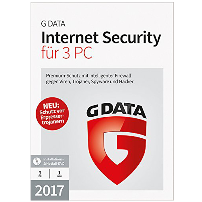 GData Internet Security 2017 3 User 1 Jahr Box (DE)
