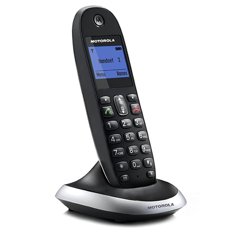 Motorola C2012 DECT DUO-Set mit Anrufbeantworter schwarz