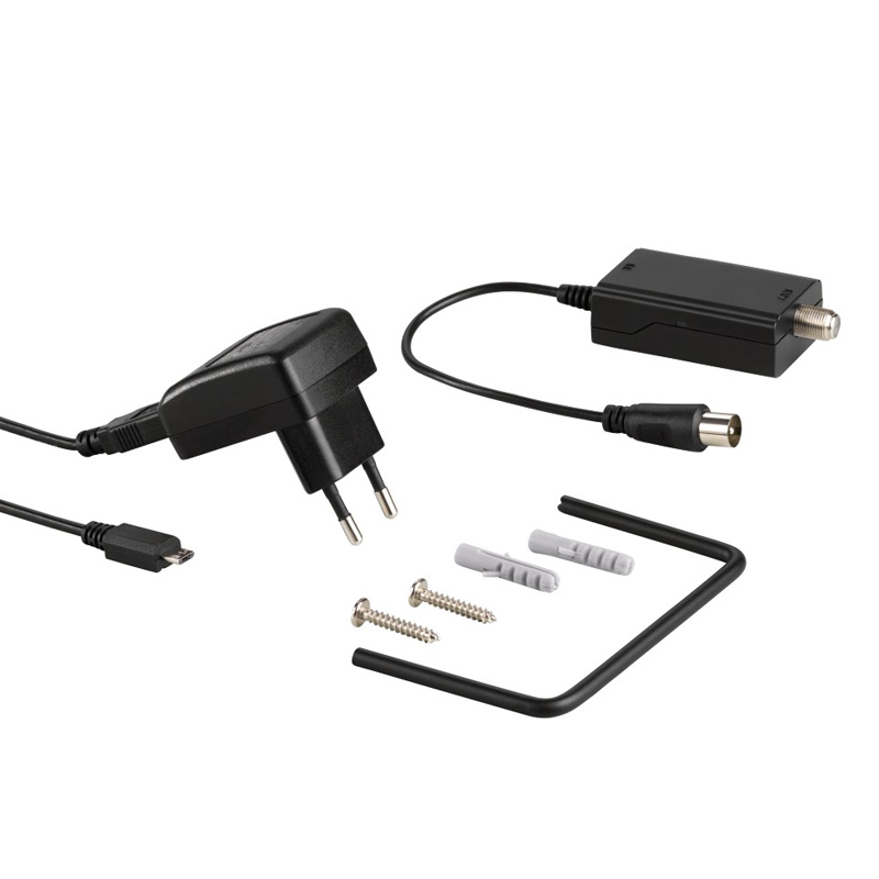 Hama ANT1425 DVB-T/DVB-T2 Zimmerantenne, flach, aktiv, 50dB