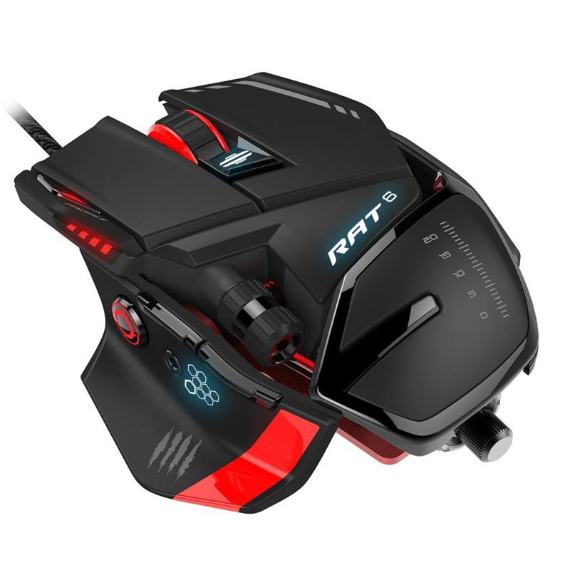 Mad Catz RAT 6 Gaming Mouse Schwarz