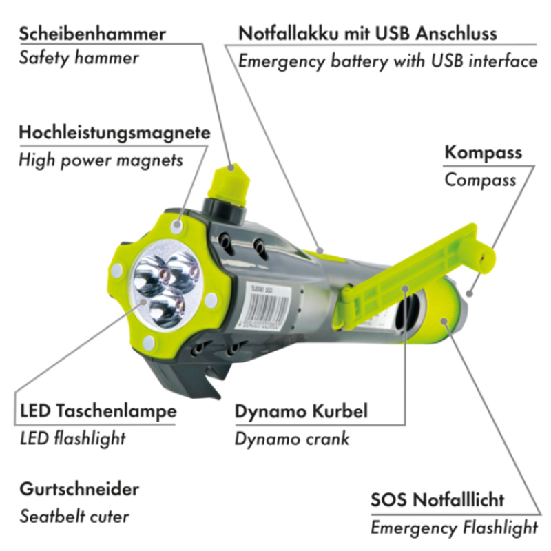 Schwaiger 8 in 1 LED-Taschenlampe