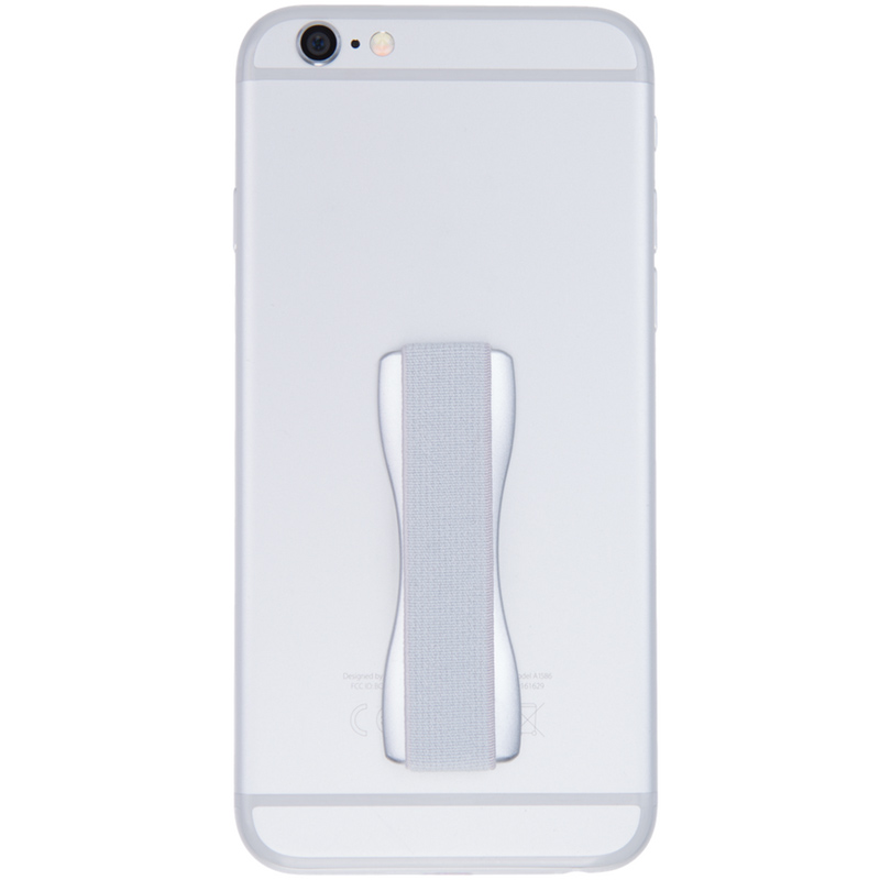 Happy Strappy Smartphone Fingerhalter ganz silber