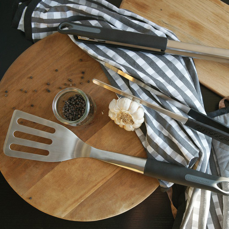 Outdoorchef Grillzange Edelstahl silber