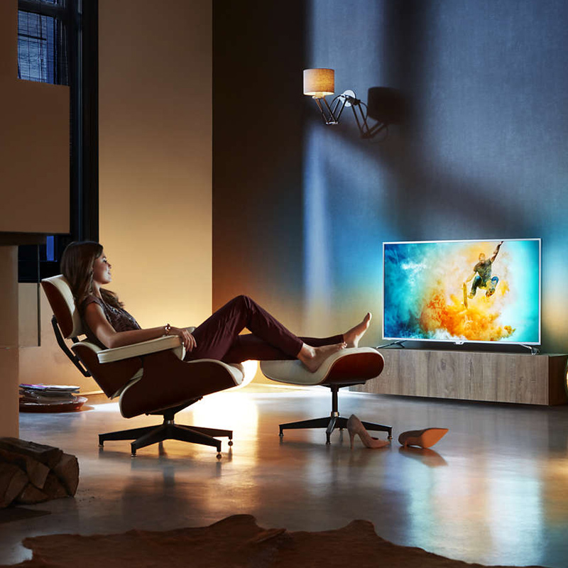 Philips 43PUS6501/12 109,2 cm (43 Zoll) Ultraflacher Android 4K-Fernseher