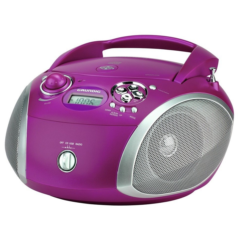 Grundig RCD 1445 CD-Player lila/silber