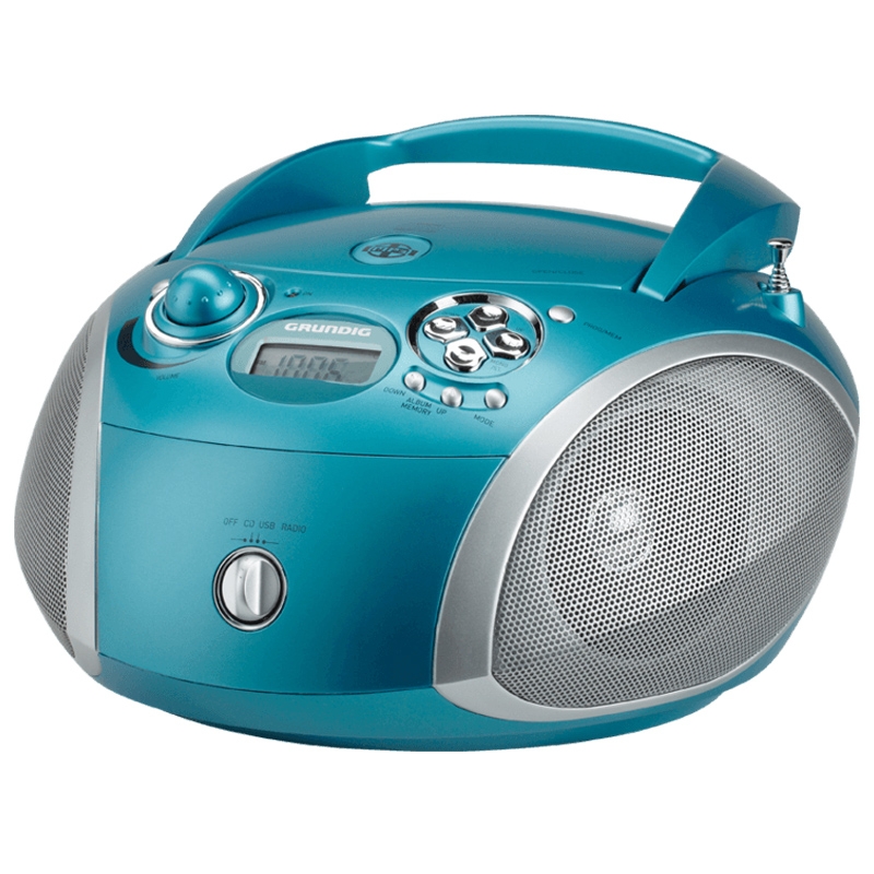 Grundig RCD 1445 CD-Player türkis/silber