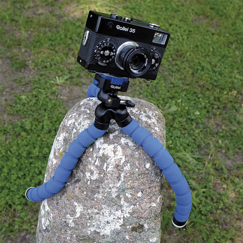 Rollei Monkey Pod - Biegsames Mini Stativ mit flexiblen Beinen blau
