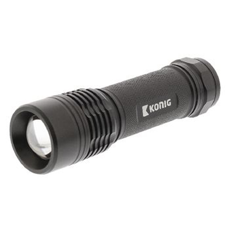 König LED-Taschenlampe 180 lm Schwarz