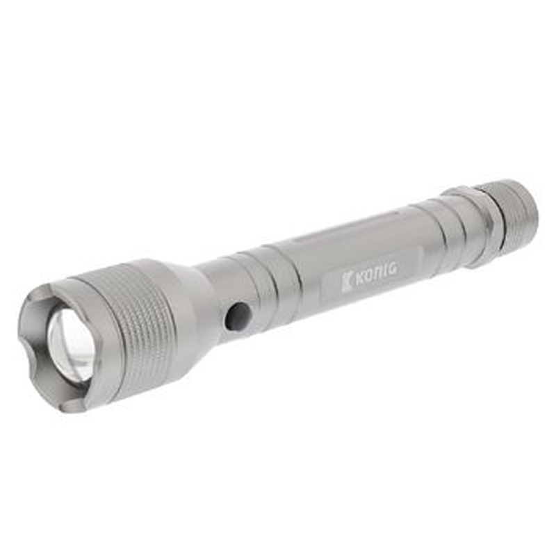 König LED-Taschenlampe 500 lm Silber