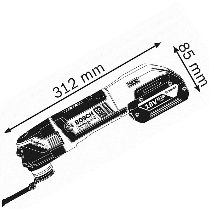 Bosch GOP 18V-28 Akku-Multifunktionswerkzeug