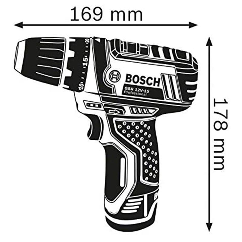Bosch GSB 12V-15 Vorteils-Set 06019B690H