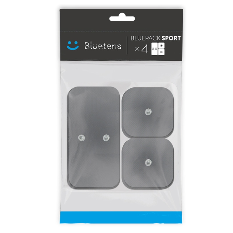 Bluetens Sport Elektroden (4 Stück M / 8 Stück S) (Schwarz)