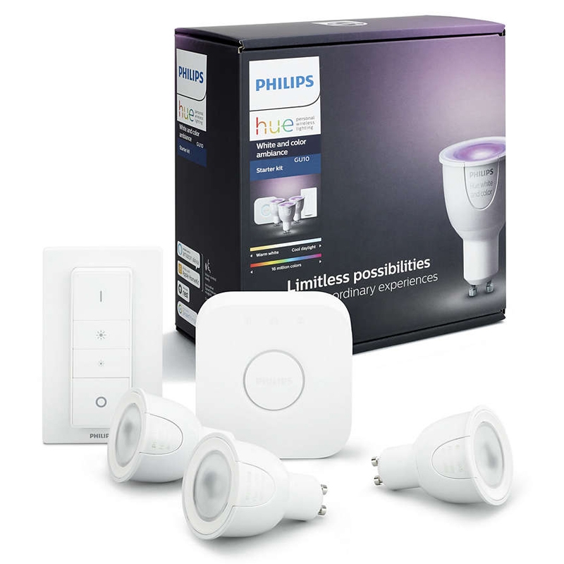 Philips Hue White & Color Ambiance GU10 LED Lampe Starter Set