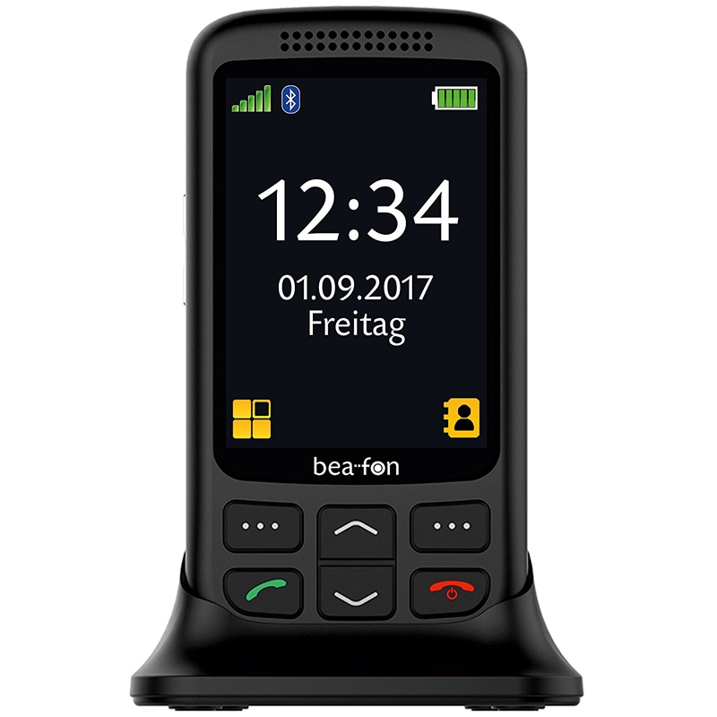 Beafon SL750 Seniorentelefon schwarz in Ladestation