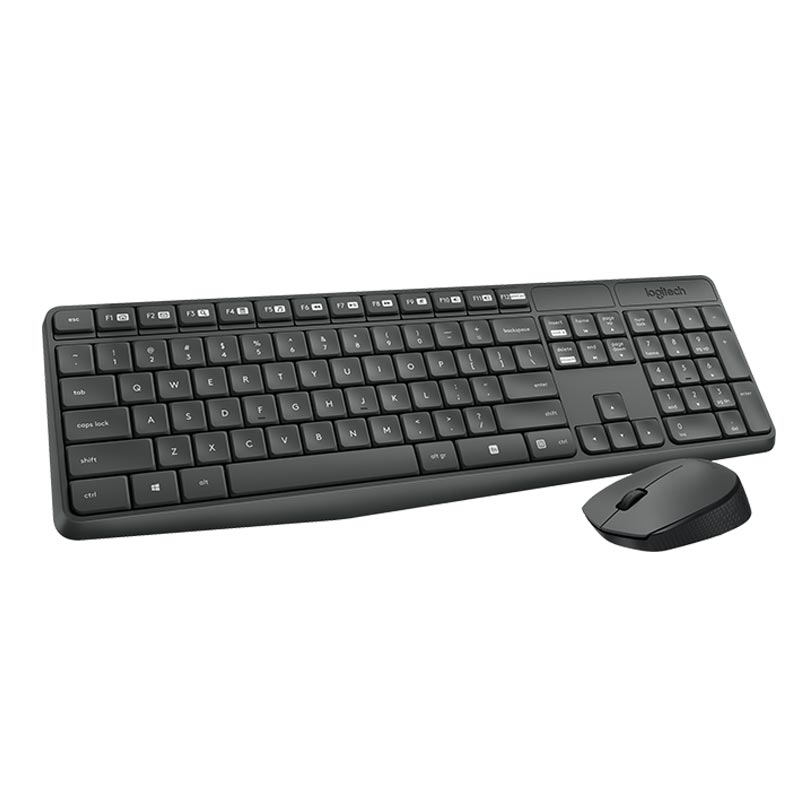 Logitech MK235 Wireless Tastatur mit Maus Combo Anthrazit