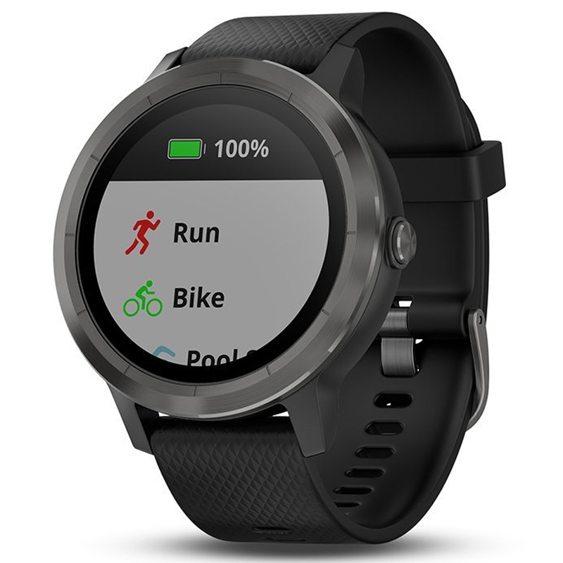 Garmin vívoactive 3 GPS-Fitness-Smartwatch Gunmetal (2. Wahl)