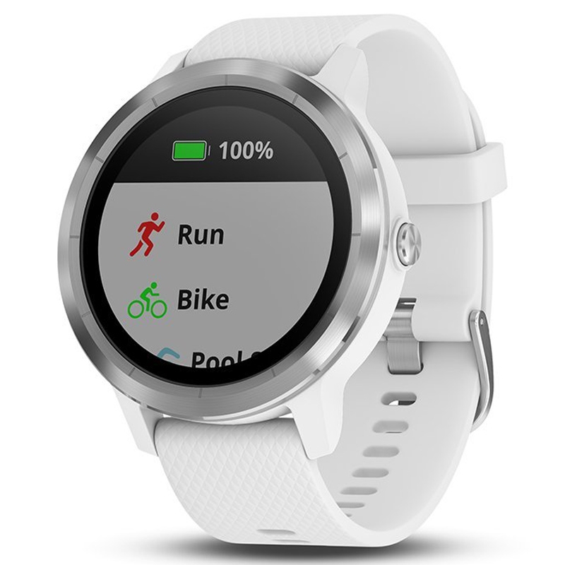 Garmin vívoactive 3 GPS-Fitness-Smartwatch Weiß/Silber