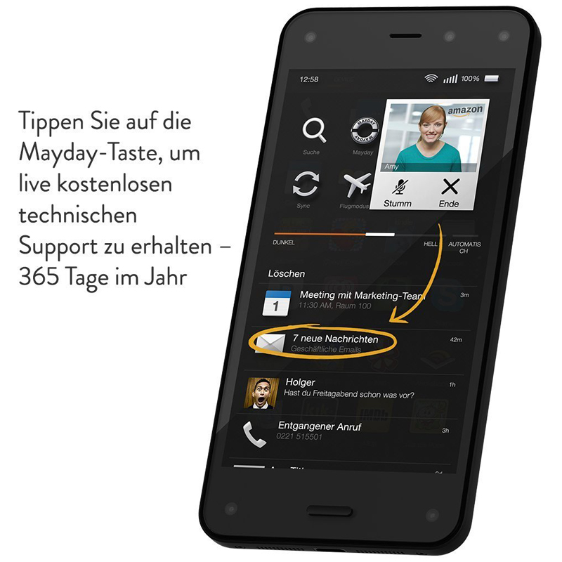 Amazon Fire Phone 32GB schwarz Telekom Handy