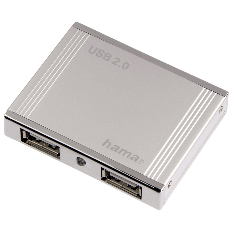 Hama USB 2.0-Hub Aluminium