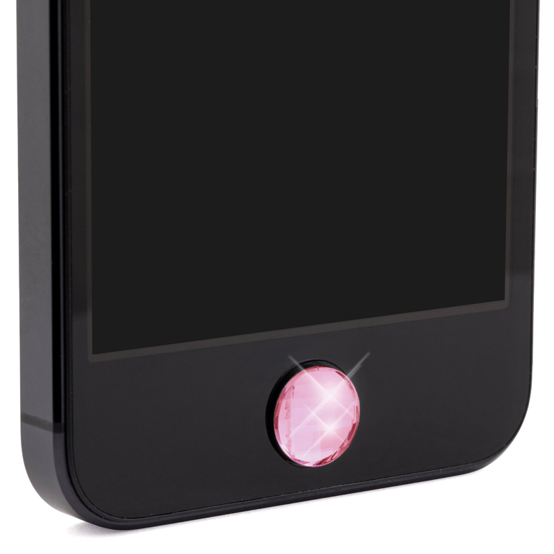 White Diamonds 2in1-Homebutton für Apple iPhone 5, Pink/Crystal
