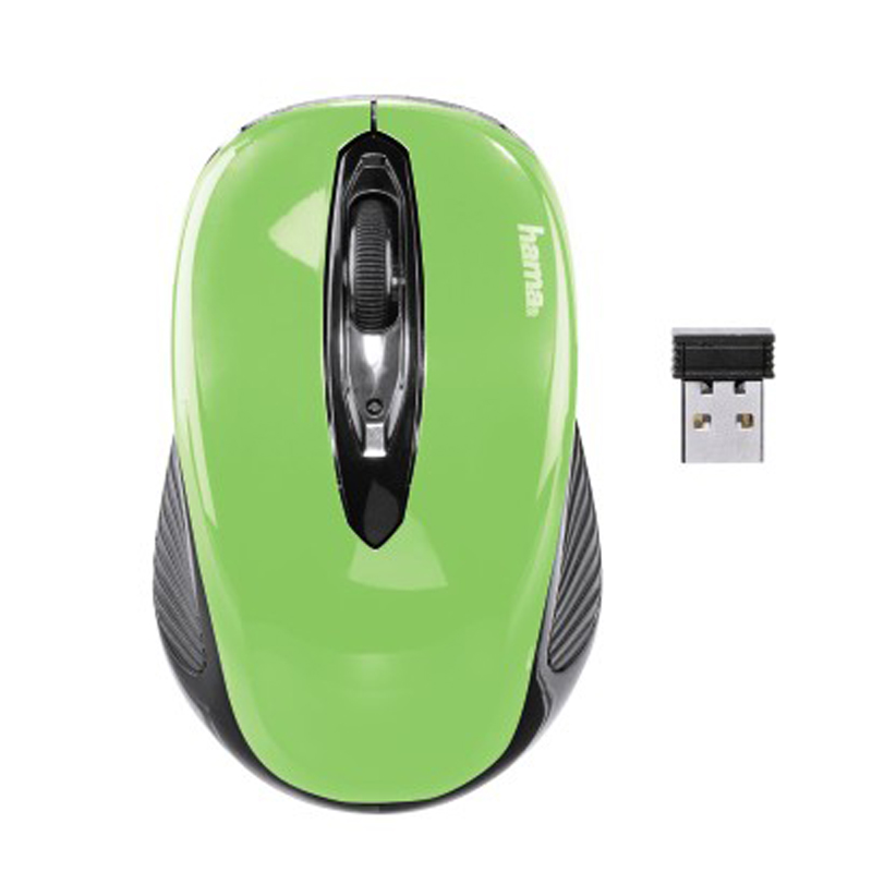 Hama Optische Funkmaus AM-7300 Schwarz/Apfelgrün