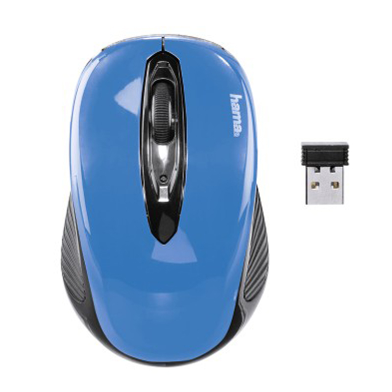 Hama Optische Funkmaus AM-7300 Schwarz/Himmelblau